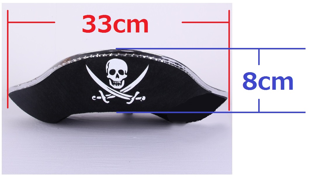 海賊帽子　パイレーツ　コスプレ小道具　ハロウィン仮装　コスチューム bwn0292-1