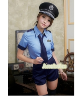 警官 婦警 ポリス 警察 制服 コスチューム コスプレ ハロウィン 仮装 衣装 4点セット XLサイズ bwn1193-3