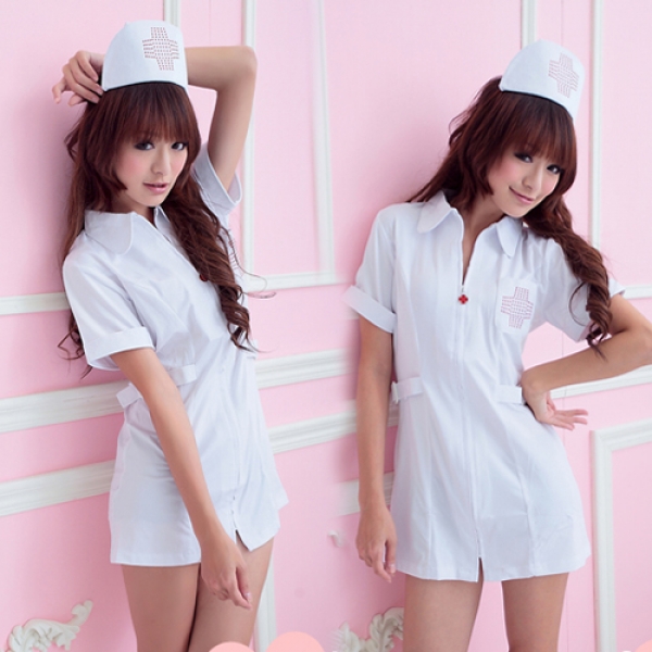 看護婦 ナース 制服 コスチューム コスプレ ハロウィン 仮装 衣装 2点セット bwn1222-2