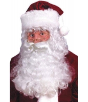 サンタクロースコスプレ コスチューム クリスマスパーティ衣装 サンタクロース ショルダーウィッグ＋ロングひげ2点セット-cc0182
