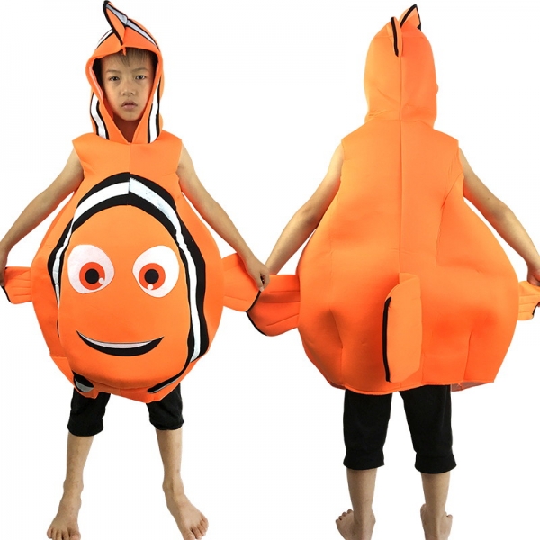 ニモ ファインディング・ニモ Finding Nemo コスチューム フード付きオールインワン 6-10歳児 qx10008-2