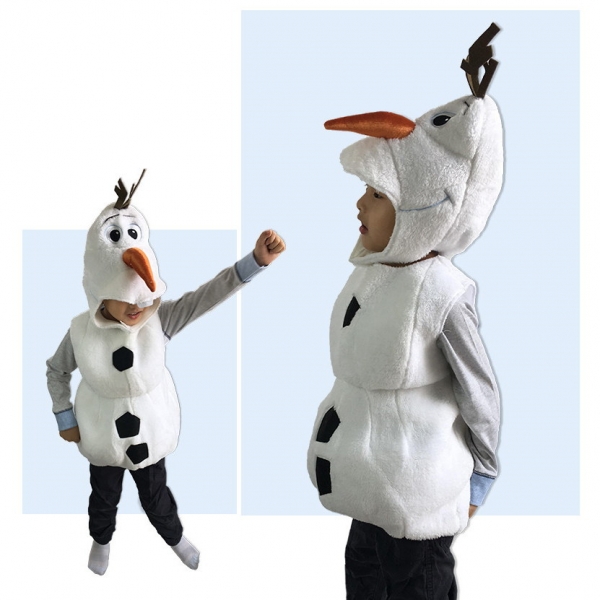 ハロウィン衣装 コスプレ 4-5歳児 コスチューム スノーベイビー 2点セット 帽子+ベスト qx10008-5