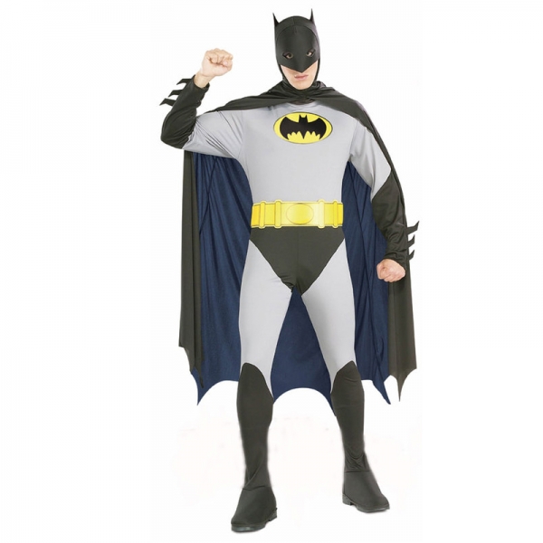 バットマン コスチューム ジャンプスーツ+フードマスク付きマント+ベルト 3点セット qx10020-7