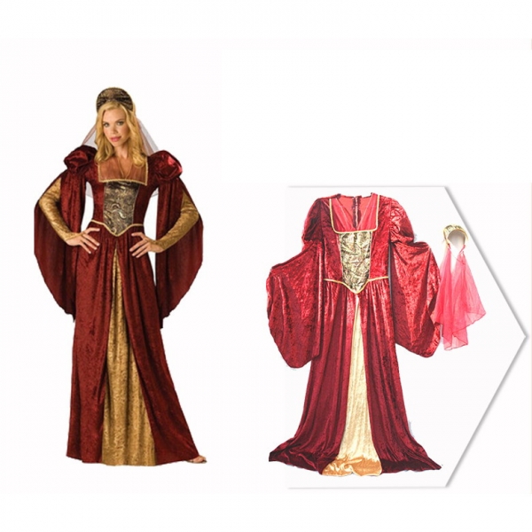 古代ローマ コスチューム 貴族衣装 ドレス+ヘッドピース 2点セット qx10074-3