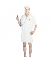 コスチューム 男医者 ドクター 帽子+白衣+聴診器(色ランダム) 3点セット qx10069-1