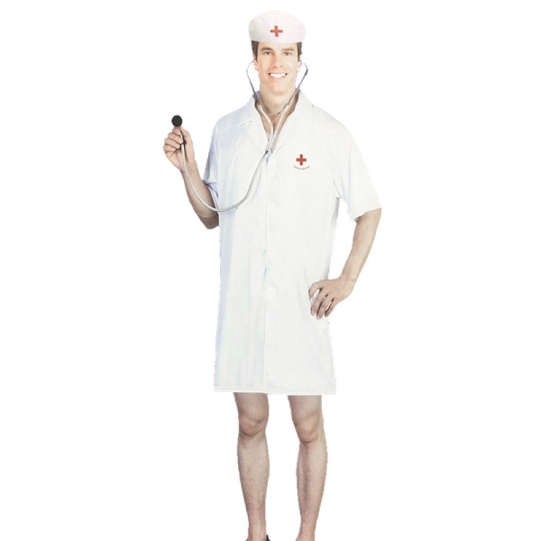 コスチューム 男医者 ドクター 帽子+白衣+聴診器(色ランダム) 3点セット qx10069-1