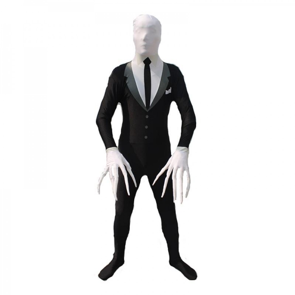 コスチューム フードマスク付きジャンプスーツ スーツ姿 ジャンプスーツ+グローブx2 3点セット qx10091-2