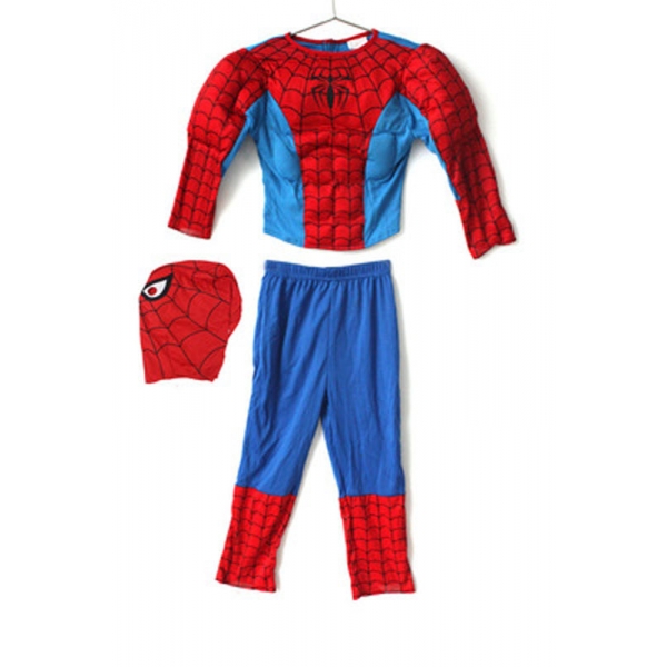 スパイダーマン コスチューム 4-6歳児 トップス+パンツ+マスク 3点セット qx10161-12