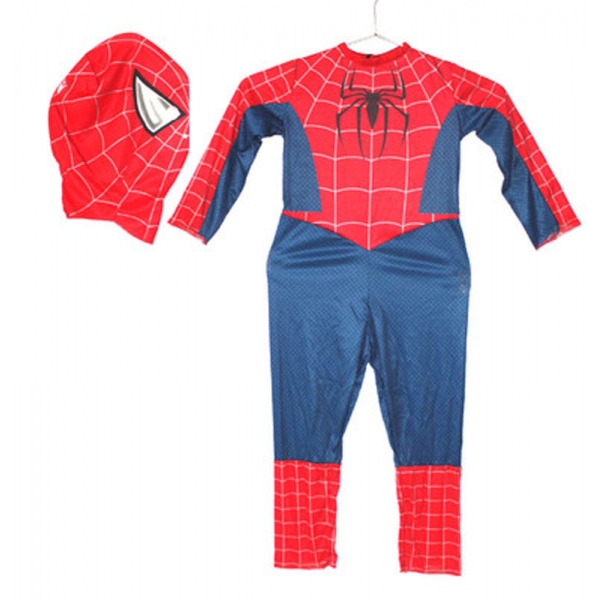 スパイダーマン コスチューム フード付きジャンプスーツ 10-12歳児 qx10161-17