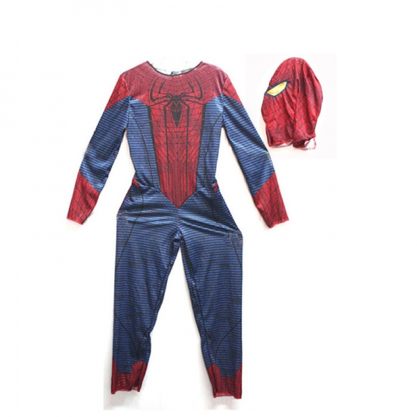 スパイダーマン コスチューム 4-6歳児 ジャンプスーツ+マスク 2点セット qx10161-18