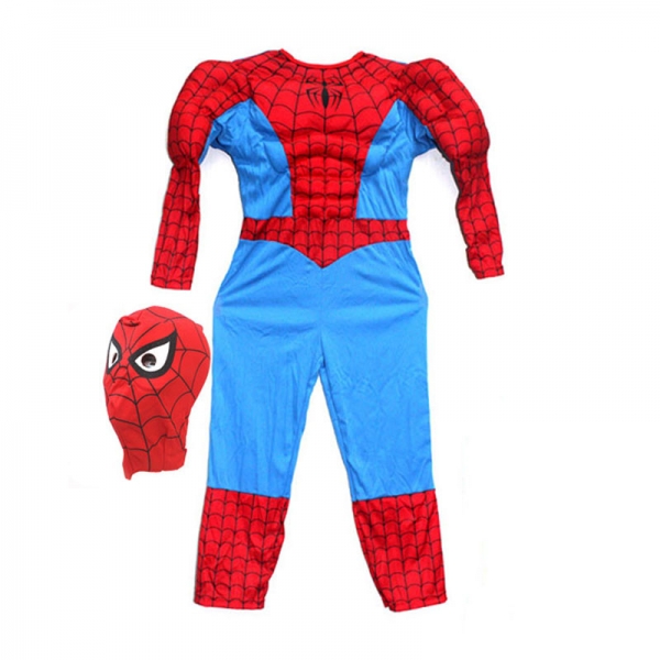 スパイダーマン コスチューム 3-4歳児 ジャンプスーツ+マスク 2点セット qx10161-8