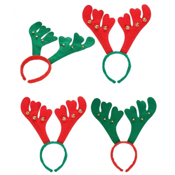 【即納】クリスマス トナカイ 角 カチューシャ tk-xm0114-1【カラー：緑角】【サイズ：フリー】